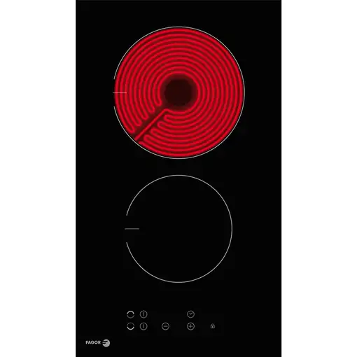 Fagor 3MFT-2AC hobs Negro Integrado 30 cm Cerámico 2 zona(s)