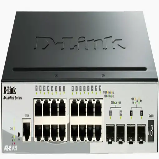 D-Link DGS-1510-20 switch Gestionado L3 Gigabit Ethernet (10/100/1000) Negro