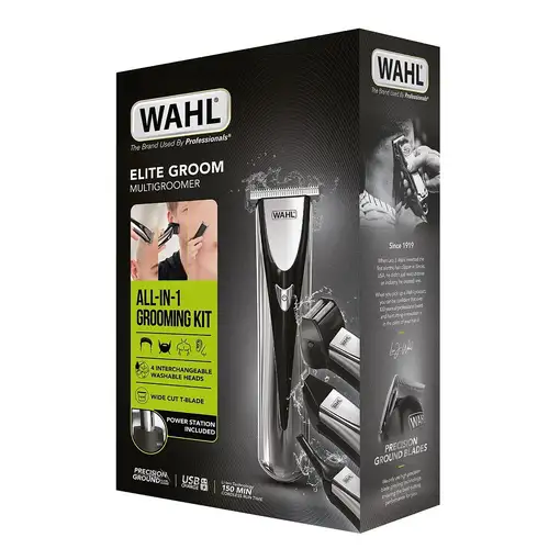 Wahl Elite Groom Negro, Plata Ión de litio