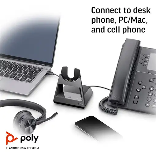 Poly Base para oficina Voyager con certificación para Microsoft Teams