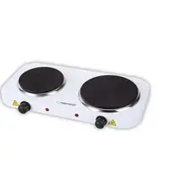 Esperanza EKH007W hobs Blanco Encimera Hornillo eléctrico / Placa eléctrica 2 zona