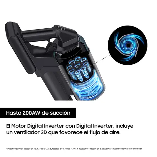 Aspiradoras de escoba sin bolsa 0.8 L Negro VS20B75ADR5/WA SAMSUNG