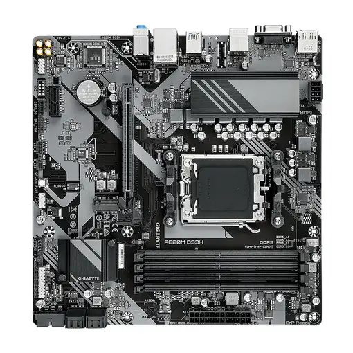 GIGABYTE A620M DS3H Placa base - Soporta CPUs AMD Ryzen 8000, VRM digital de 5+2+2