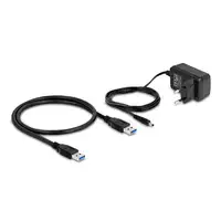 DeLOCK Concentrador USB 10 Gbps con 4 puertos USB Tipo-A + 1 puerto de carga rápid