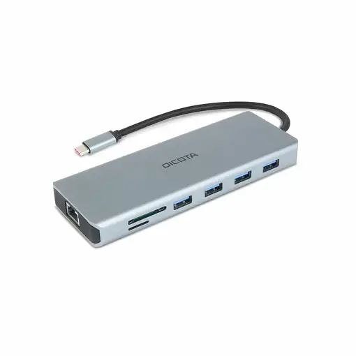 DICOTA D32065 hub de interfaz USB 3.2 Gen 1 (3.1 Gen 1) Type-C Plata