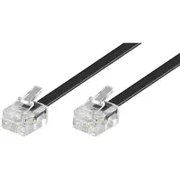 Goobay 50318 cable telefónico 6 m Negro