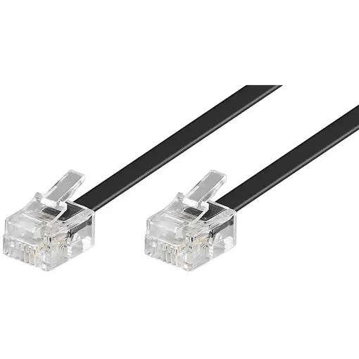 Goobay 50318 cable telefónico 6 m Negro