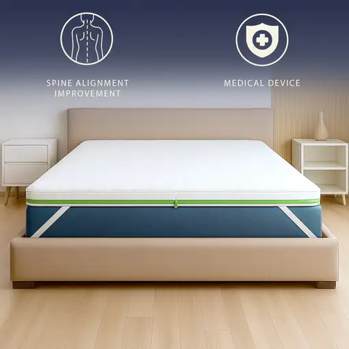 The White Stone Sobrecolchón 160x200 en Memory Foam Breeze de 9 Zonas