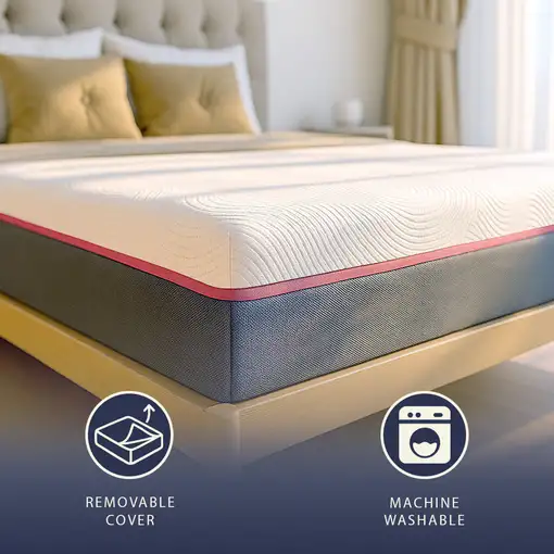 The White Stone Colchón 180x200 Memory Foam Breeze y Muelles Ensacados, Altura 30