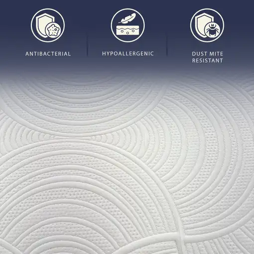 The White Stone Colchón 160x190 Memory Foam Breeze y Muelles Ensacados, Altura 30