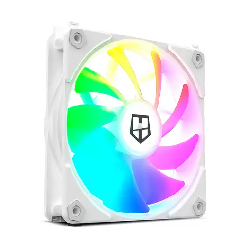 NOX Hummer EASY LINK Carcasa del ordenador Refrigerador de aire 12 cm Blanco 3 pie