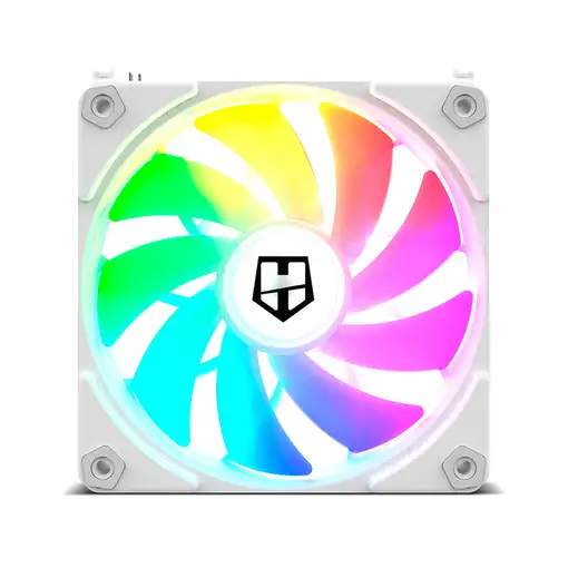 NOX Hummer EASY LINK Carcasa del ordenador Refrigerador de aire 12 cm Blanco 3 pie