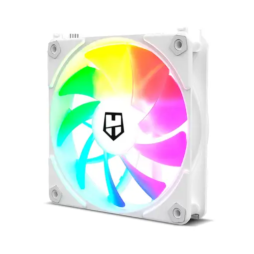 NOX Hummer EASY LINK Carcasa del ordenador Refrigerador de aire 12 cm Blanco 3 pie