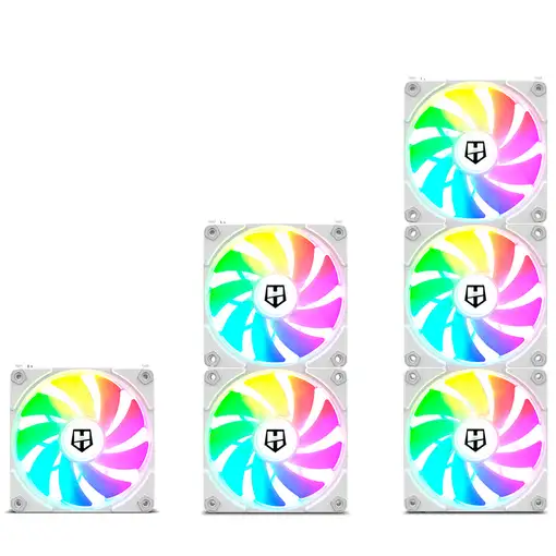 NOX Hummer EASY LINK Carcasa del ordenador Refrigerador de aire 12 cm Blanco 3 pie