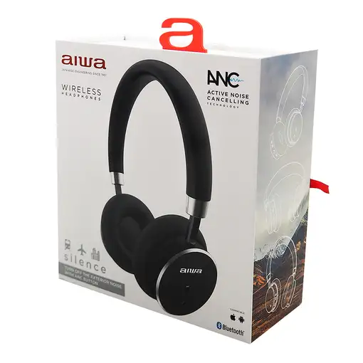 Aiwa HSTBTN-800BK Auriculares Inalámbrico y alámbrico Diadema Bluetooth Negro