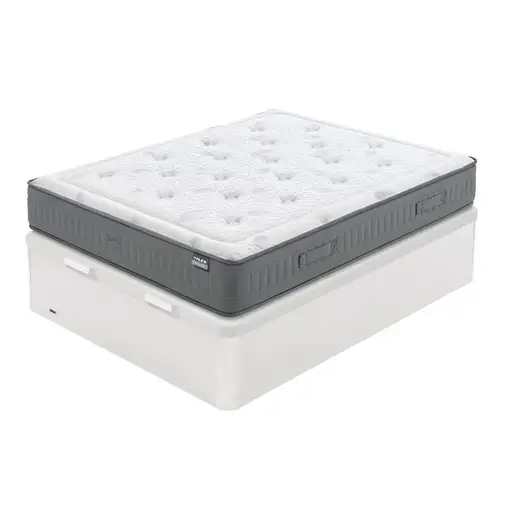 Pack Flex Garbí + Madera 25 BLANCO + Almohada/s (135x190 cm - Blanco)