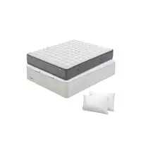 Pack Flex Colchón Palace + Canapé Madera 25 + Almohadas (180x200 cm - Blanco veta)