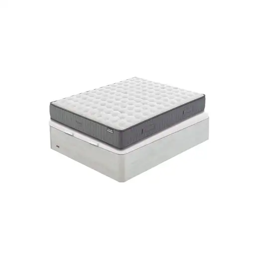 Pack Flex Colchón Palace + Canapé Madera 25 + Almohadas (180x200 cm - Blanco veta)