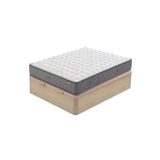 Pack Flex Colchón Palace + Canapé Madera 25 + Almohadas (180x200 cm - Blanco veta)