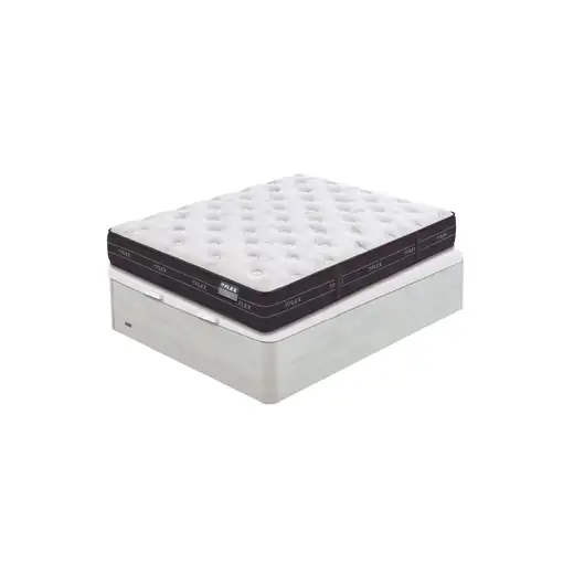 Pack Flex Nube + Canapé Madera 25 + Almohadas (180x190 cm - Blanco)