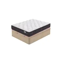 Pack Flex Nube + Canapé Madera 25 + Almohadas (180x190 cm - Blanco)