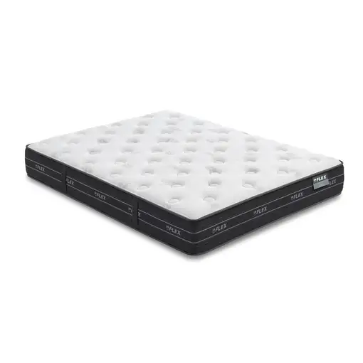 Pack Flex Colchón Nube Visco + Canapé Madera 19 (90x200 cm - Blanco)