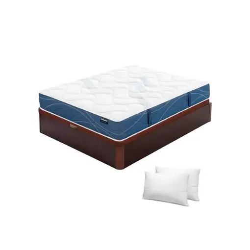 Pack Flex Habana + Canapé Madera 19 + Almohadas (90x190 cm - Natural)