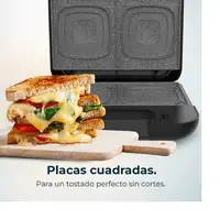 Cecotec 02953 sandwichera Negro, Acero inoxidable