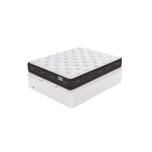 Pack Flex Nube + Canapé Madera 25 + Almohadas (150x190 cm - Blanco)