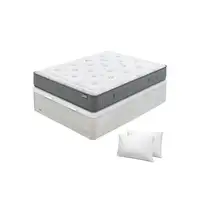 Pack Flex Colchón Garbí + Canapé Madera 25 + Almohadas (150x190 cm - Natural)