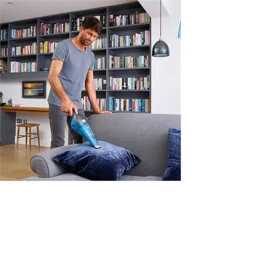 Black & Decker WDC215WA aspiradora de mano Azul, Titanio Sin bolsa
