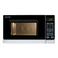 Sharp Home Appliances R-242INW microondas Plata Solo microondas Encimera 20 L 800