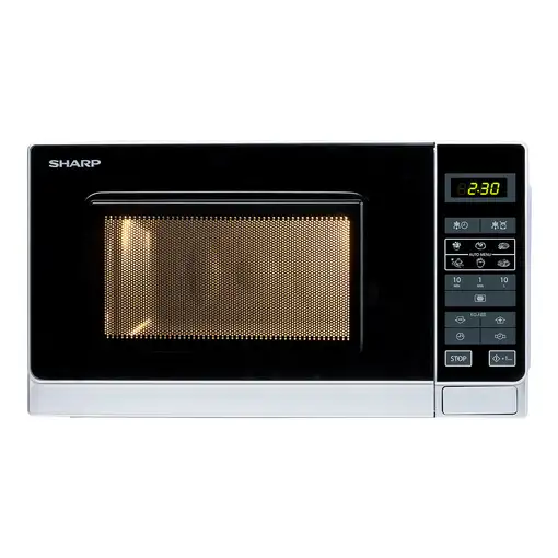 Sharp Home Appliances R-242INW microondas Plata Solo microondas Encimera 20 L 800