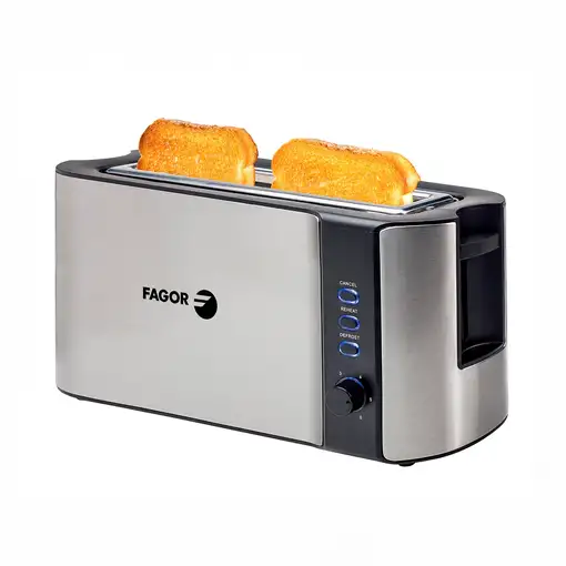 Tostadora 1 Ranura Doble 1000W, Bandeja recogemigas, Bigtoast Steel FGE08003 FAGOR
