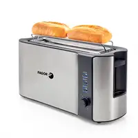 Tostadora 1 Ranura Doble 1000W, Bandeja recogemigas, Bigtoast Steel FGE08003 FAGOR
