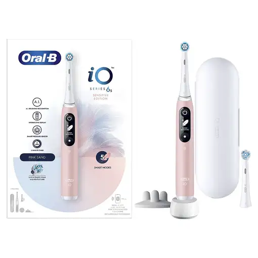 Oral-B iO 6S Adulto Cepillo dental vibratorio Rosa, Blanco Oral-B iO 6S Adulto Cepillo dental vibratorio Rosa, Blanco