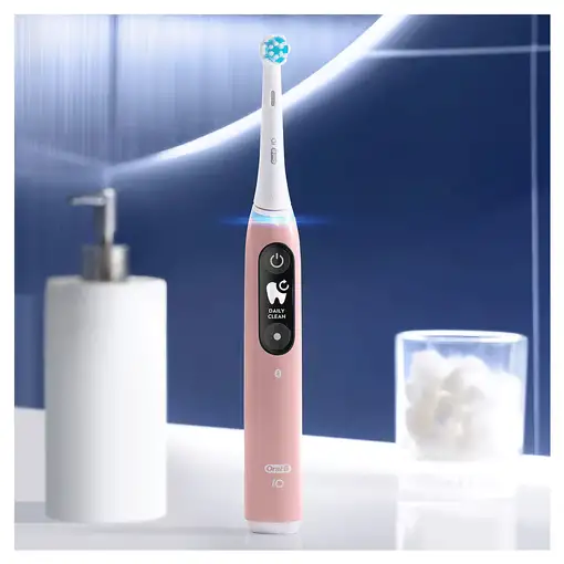 Oral-B iO 6S Adulto Cepillo dental vibratorio Rosa, Blanco
