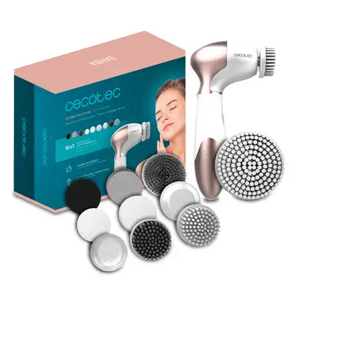 Cecotec 03371 cepillo de limpieza facial Cepillo giratorio Marrón, Blanco