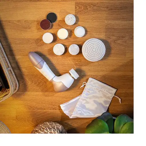 Cecotec 03371 cepillo de limpieza facial Cepillo giratorio Marrón, Blanco