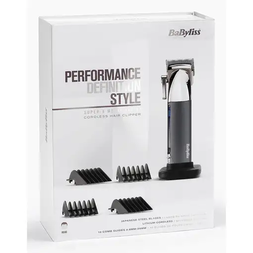 BaByliss Super-X Metal E996E cortadora de pelo y maquinilla Antracita, Acero inoxi
