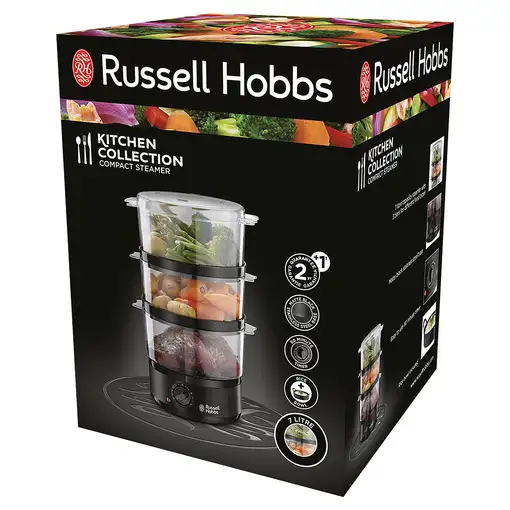 Russell Hobbs 26530-56 vaporizador 3 cesta(s) Independiente 400 W Negro, Translúci