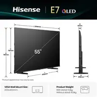 Hisense 55E77Q 139,7 cm (55") 4K Ultra HD Smart TV Wifi Negro