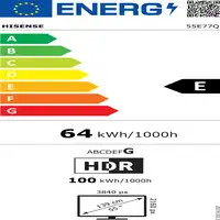 Hisense 55E77Q 139,7 cm (55") 4K Ultra HD Smart TV Wifi Negro