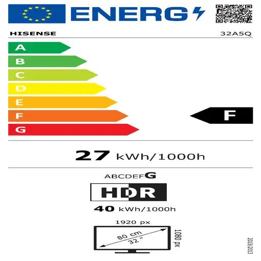 Televisor QLED 32'' Full HD Negro Smart 20016449 HISENSE