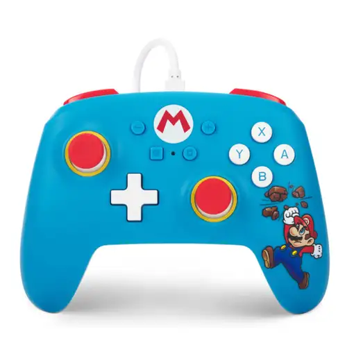 PowerA NSGP0198-01 mando y volante Azul USB Gamepad Analógico Nintendo Switch, Nin