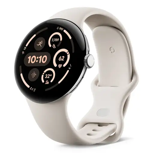 Google Pixel Watch 3 AMOLED 45 mm Digital Pantalla táctil Plata Wifi GPS (satélite