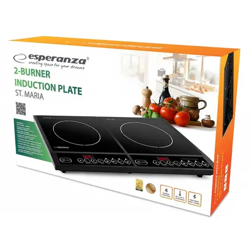 Esperanza EKH008 hobs Negro Encimera Con placa de inducción 2 zona(s)
