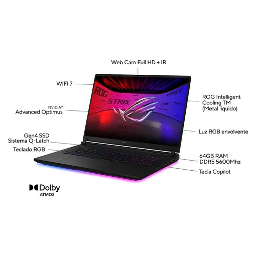 ASUS ROG Strix SCAR 18 G835LX-SA046W - Ordenador Portátil Gaming de 18" WQXGA 240H