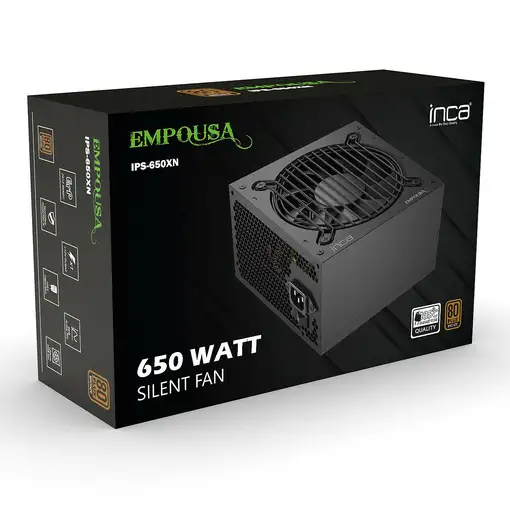 Inca IPS-650XN unidad de fuente de alimentación 650 W ATX Negro