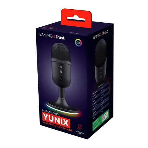 Trust GXT 234P Yunix Negro Micrófono de superficie para mesa